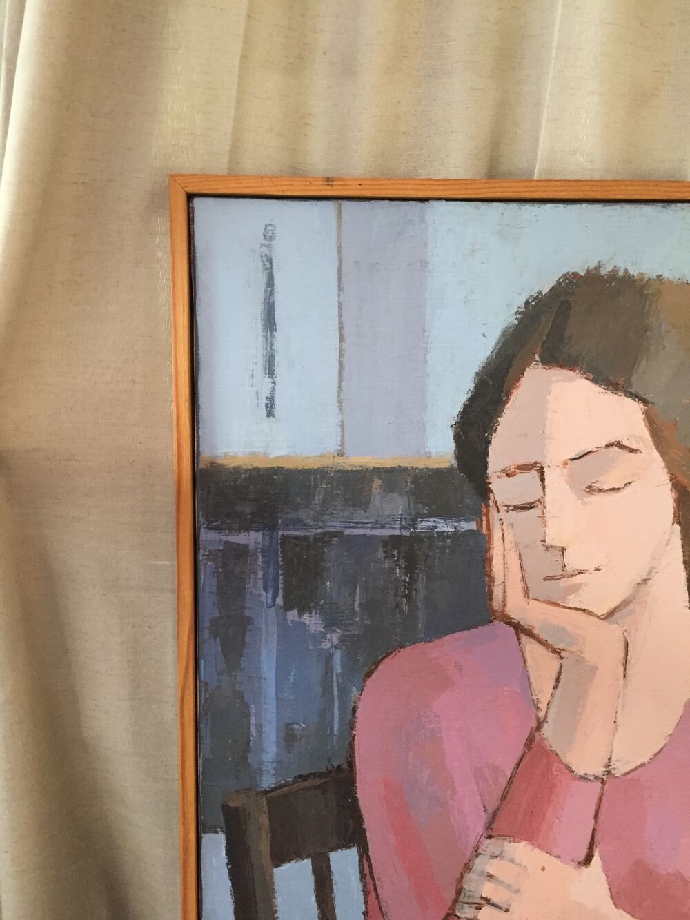 Contemporary canvas young woman signs ludovic