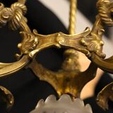 Art nouveau bronze chandelier, 1900s