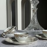 Vintage glass decanter in hot air balloon style H31 D18