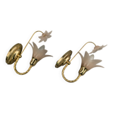 Set of 2 Banci Firenze Italy swan neck wall lights