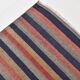 Navy Blue & Terracotta Hand Woven Turkish Striped Kilim Rug, 147x217 Cm