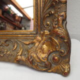 old rectangular mirror aged golden tower