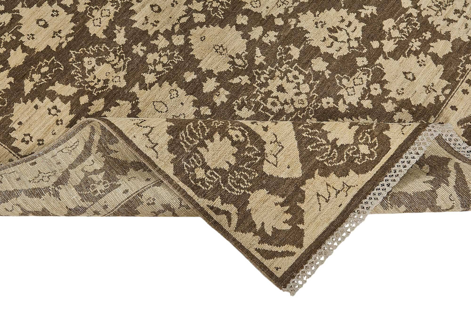 Tapis Oushak en laine noué à la main, 152 cm x 245 cm
