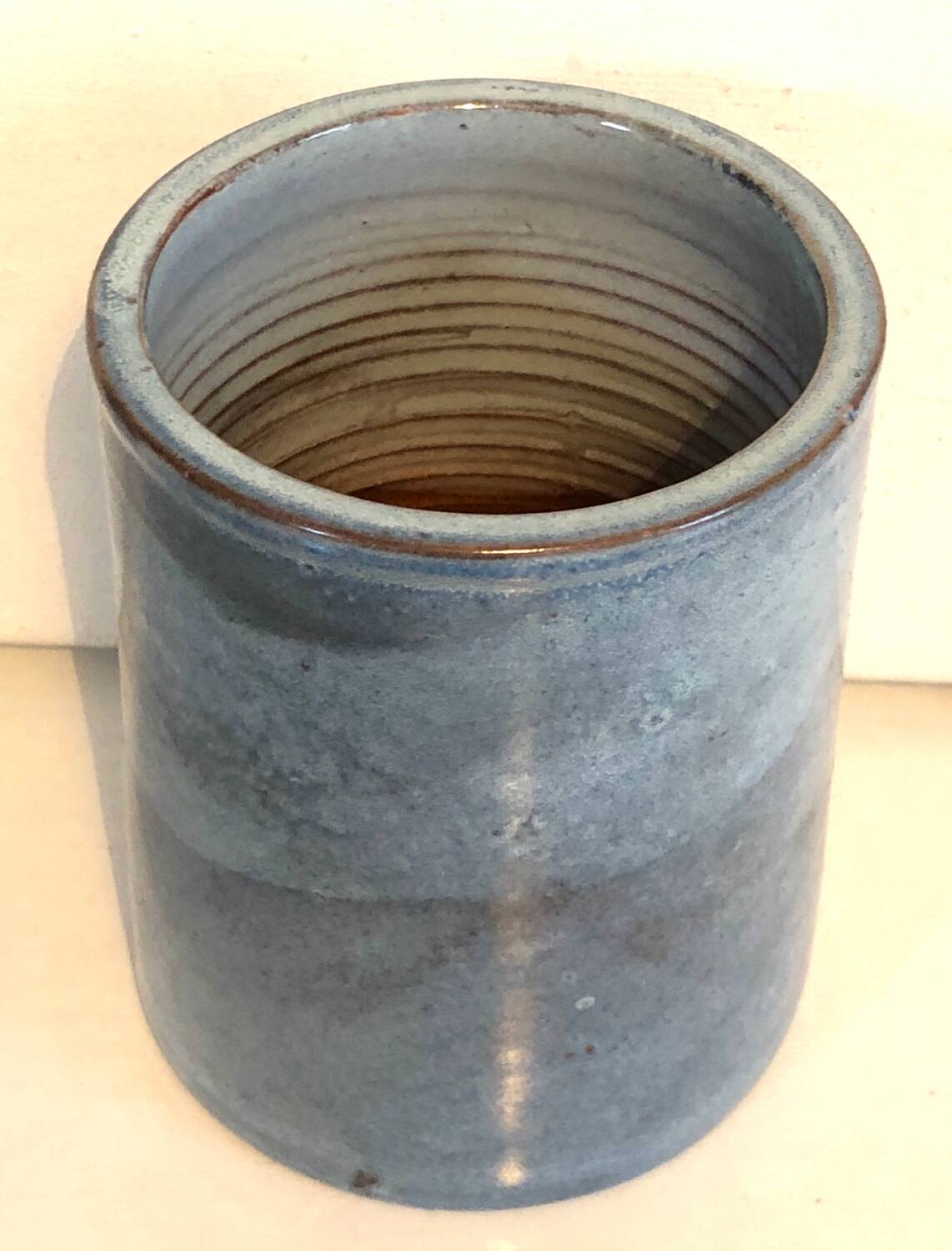 Blue ceramic vase