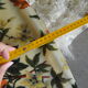 Orange fiberglass flower patterned top 70s