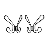 Set of two vintage hooks, 1980