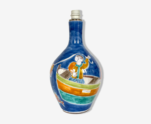 Lampe en céramique vintage par Giovanni De Simone 1970, Italie