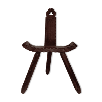 Chaise tripode en bois, Espagne