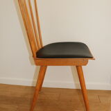 4 chairs baumann v5 skaï black light beech