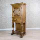 19th Century Rustic Oak Cabinet, 1890s