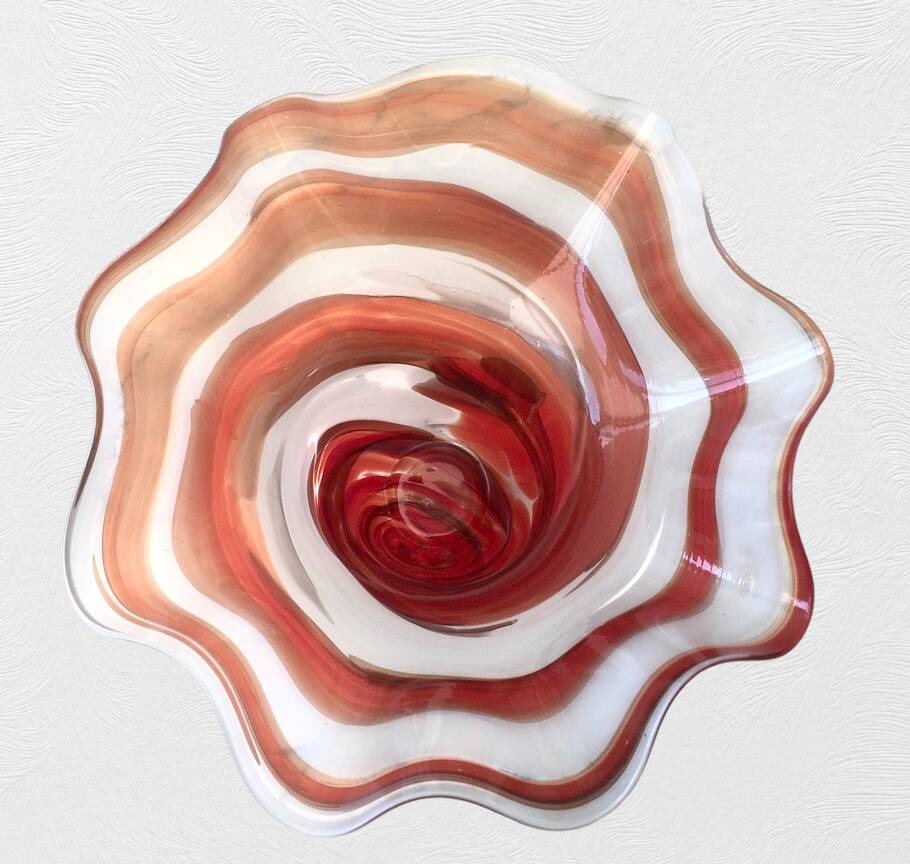 Blown glass cup or vase 1980 Jozefina Krosno