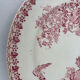 Old pink ironstone plate Onnaing | French earthenware