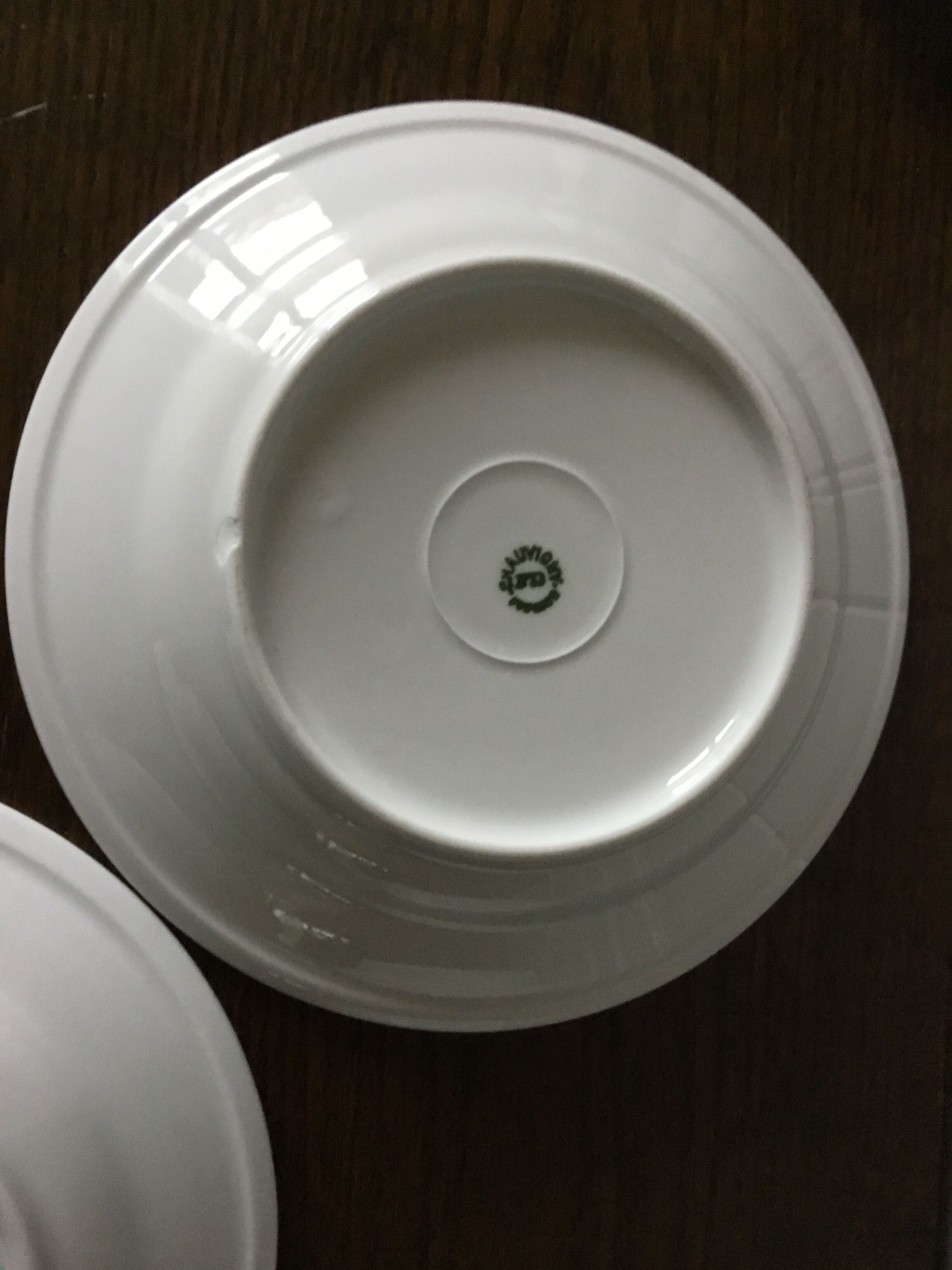 White porcelain plates Limoges Chauvigny