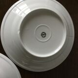 White porcelain plates Limoges Chauvigny