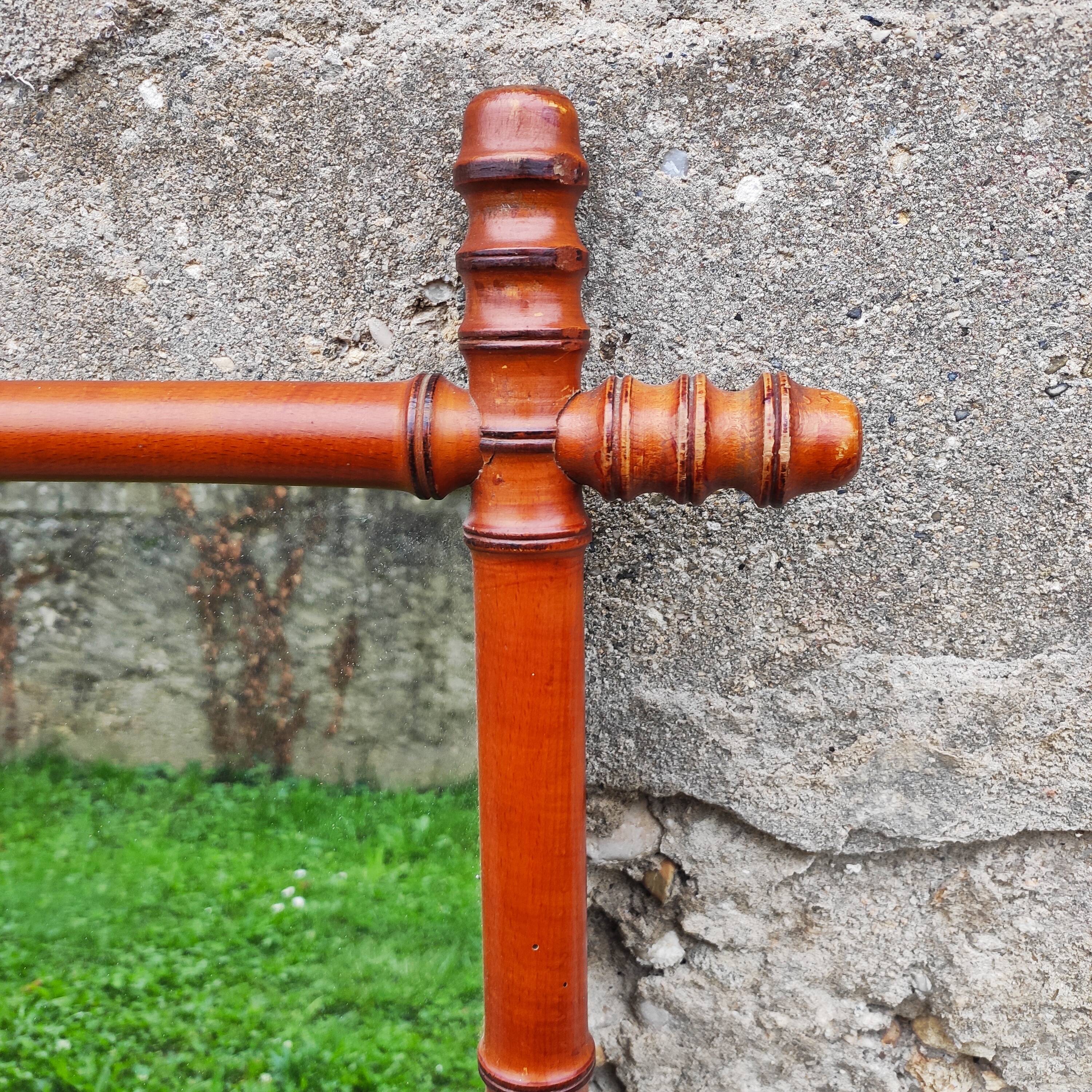 Large antique bamboo mirror 1940