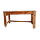 Table d'atelier bureau de métier en bois 1 tiroir plateau blanc