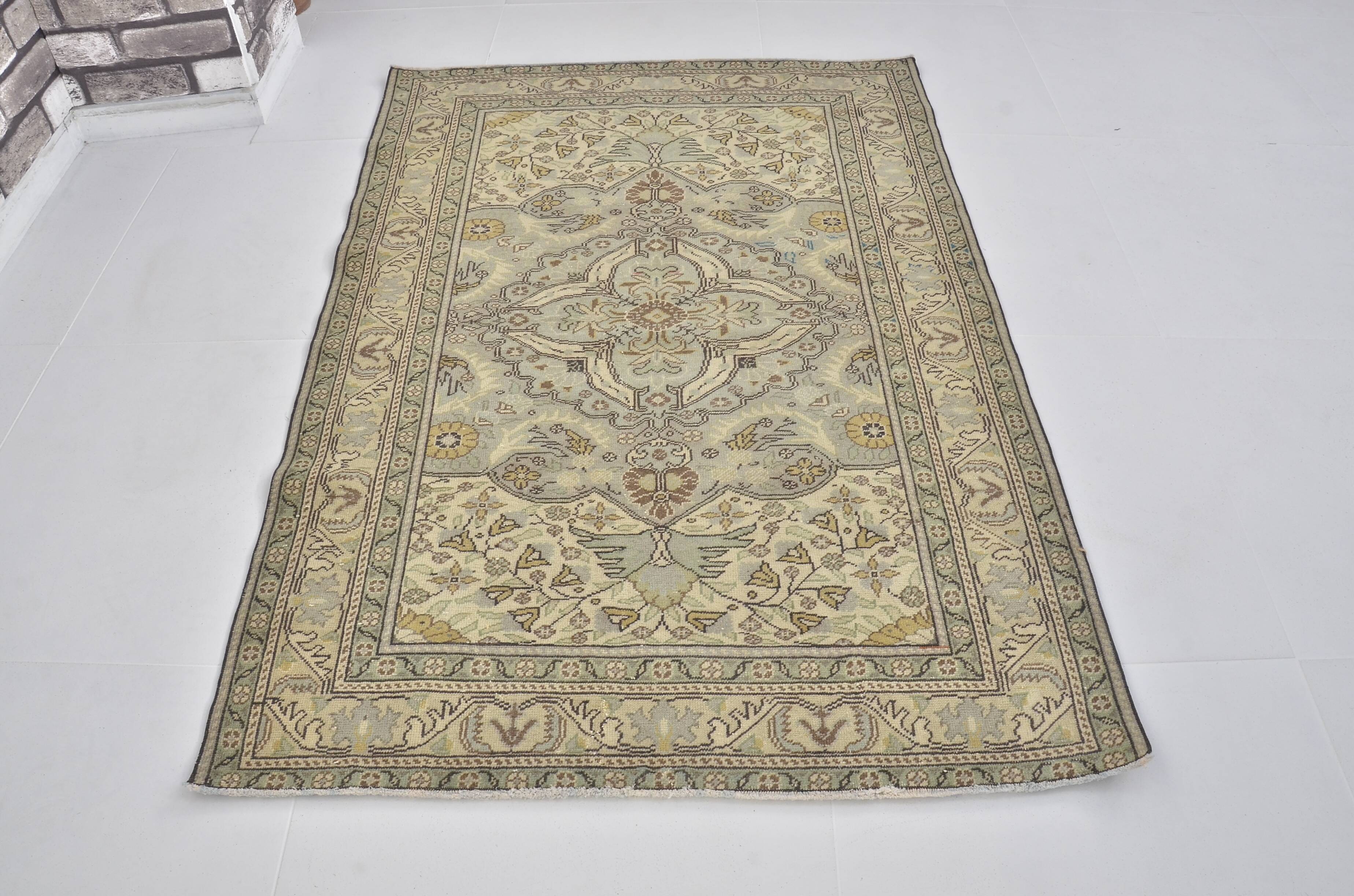 Geometric Anatolian Green Rug sku 1174