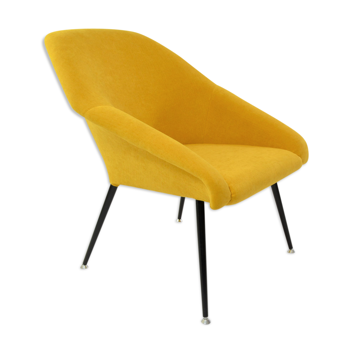 Yellow shell armchair