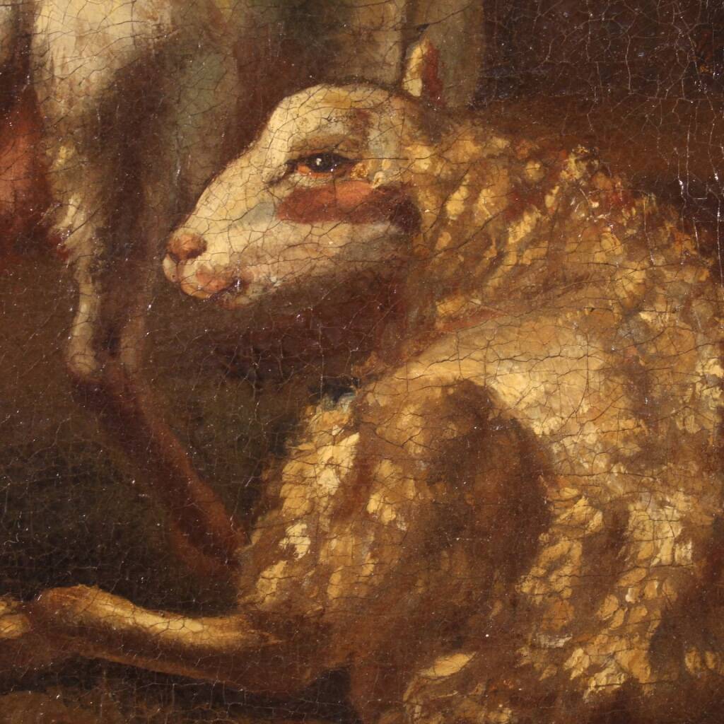 Pastoral landscape italian painting from the 18th century