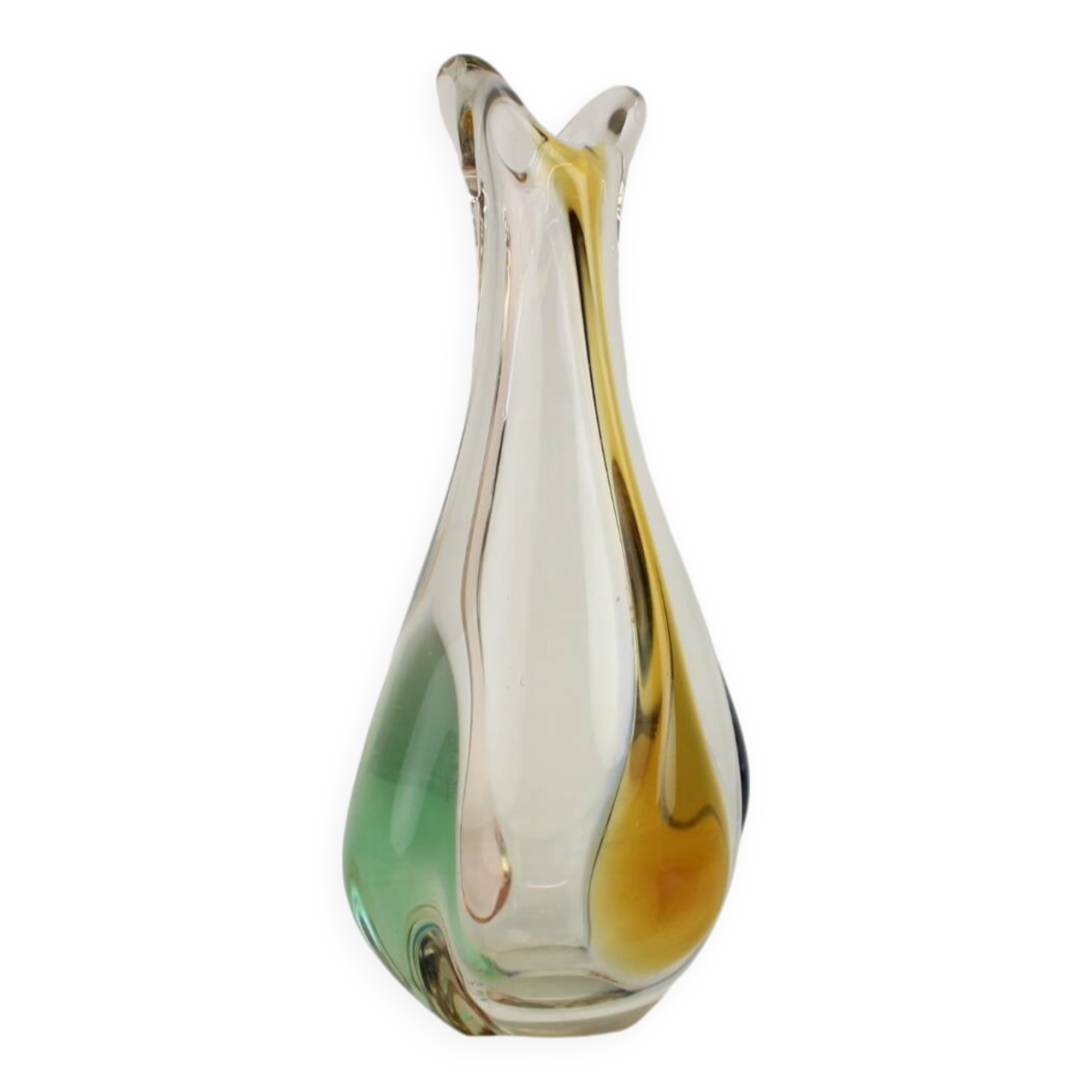 Bohemian Art Glass Vase by Josef Hospodka, 1960's