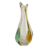 Bohemian Art Glass Vase by Josef Hospodka, 1960's