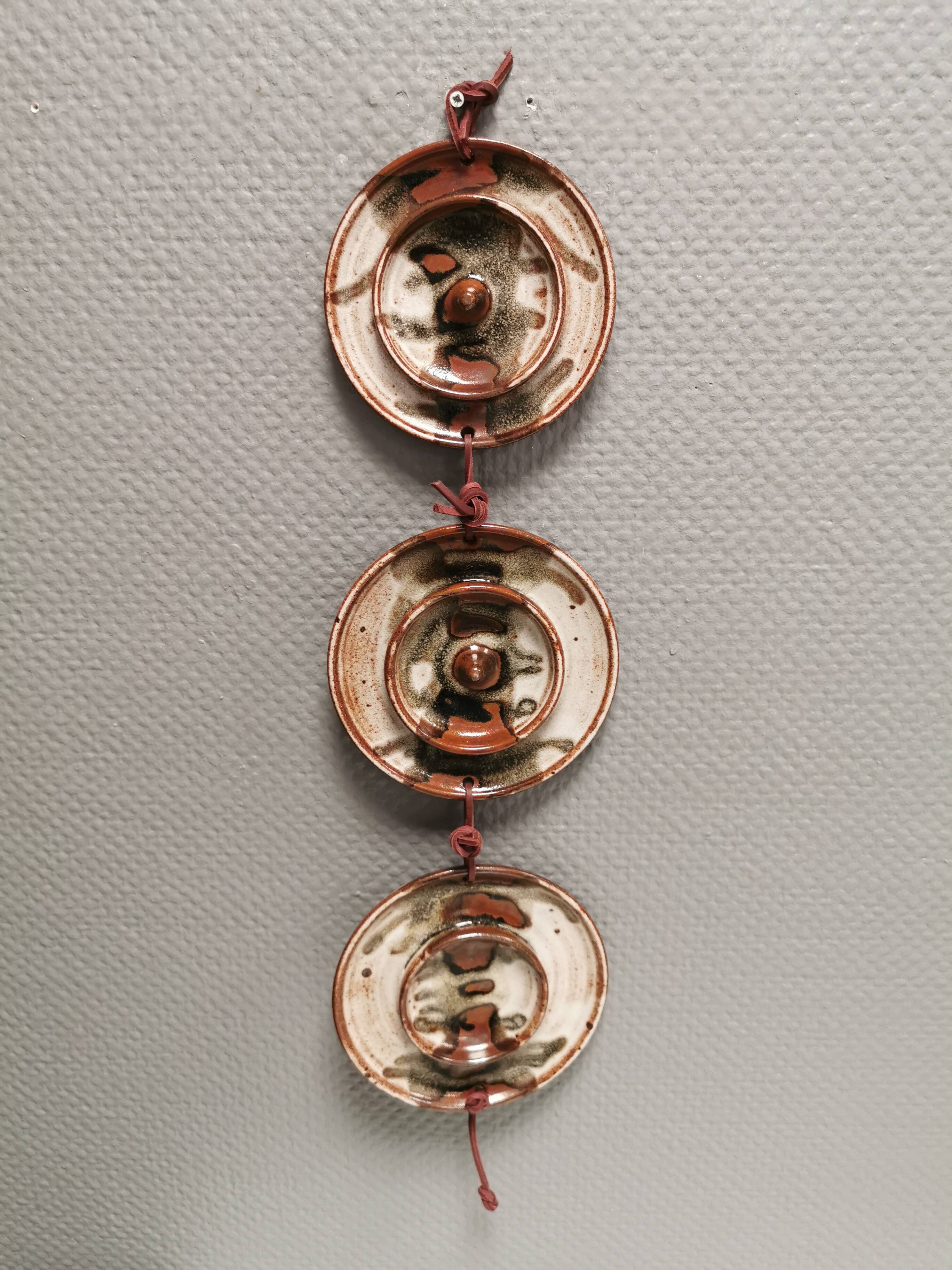 Wall decoration in the form of ceramic ornaments from Danske Waldorff 1970s