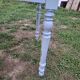 Old patinated blue bistro farmhouse table - 1.2m