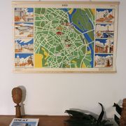 Soviet vintage poster-map of kiev-geography-city-magnetic poster door