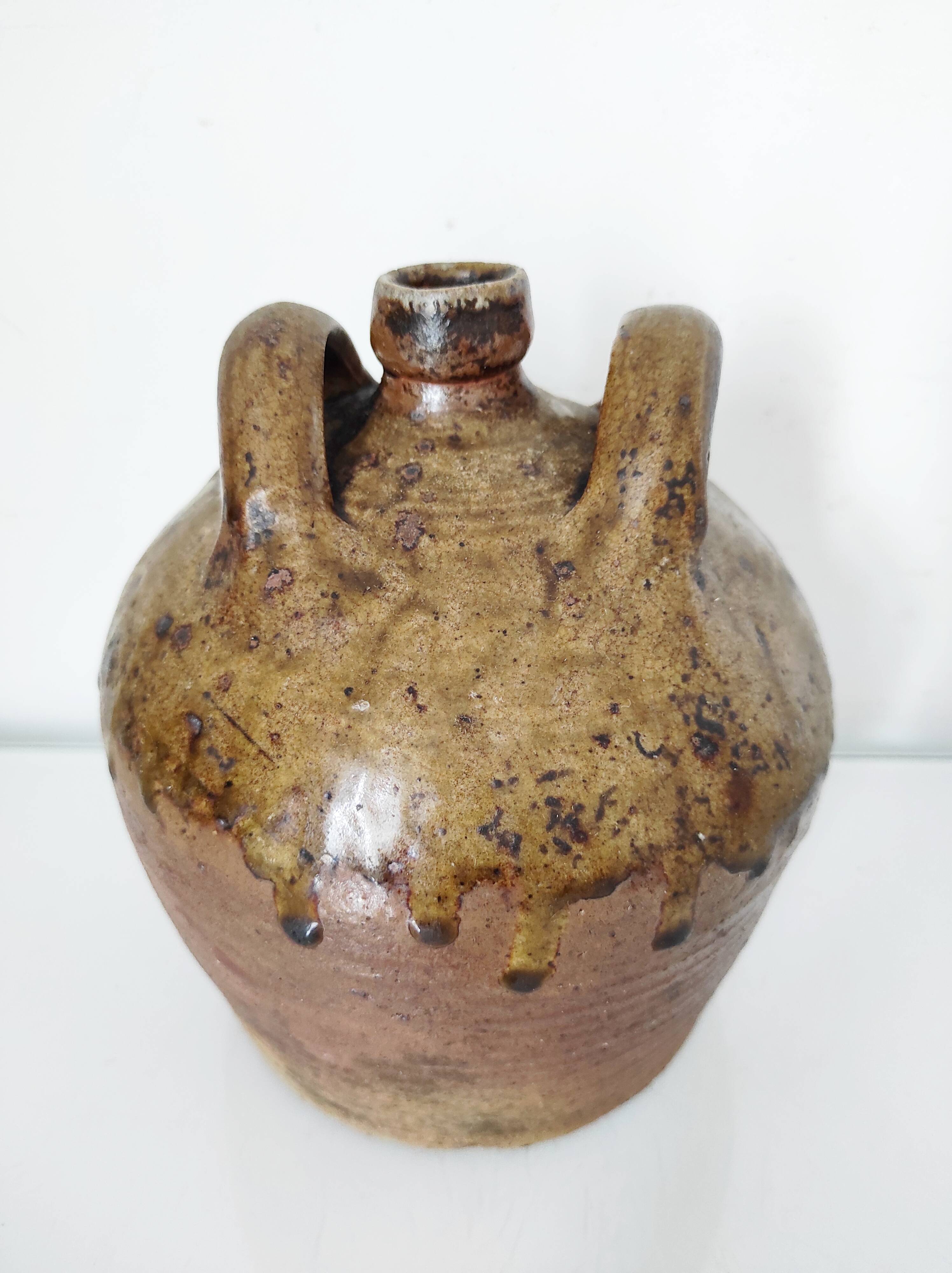 19th century ceramic oil jug