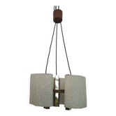 Scandinavian teak and perspex pendant chandelier