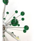 Contemporary Chandelier Green Sputnik Murano Glass Chandelier