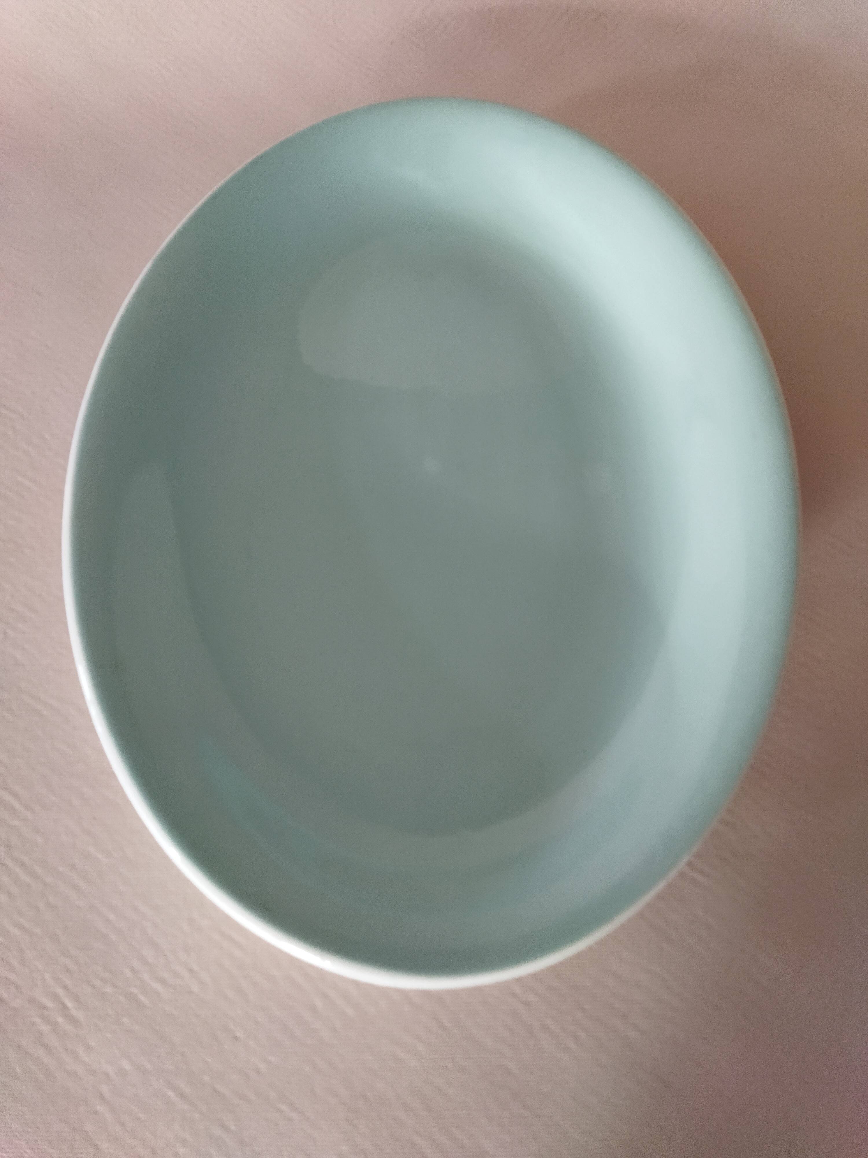 Semi-porcelain dish Céranord celadon green