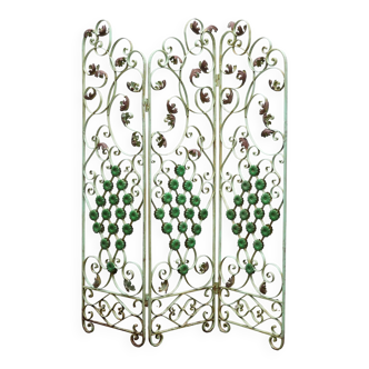 Antique art deco wrought iron screen