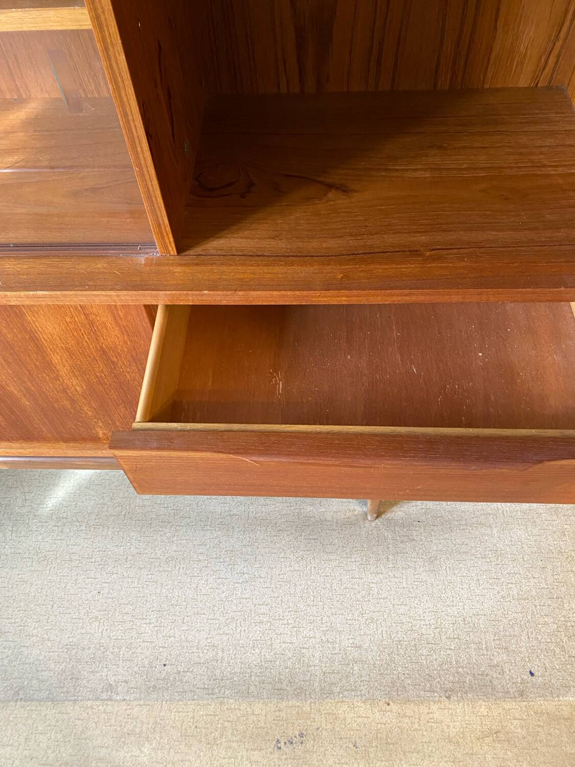 Vintage Scandinavian teak sideboard / buffet 1960