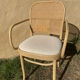 4 curved wooden dining chairs