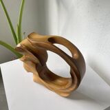 Vase sculpture en bois