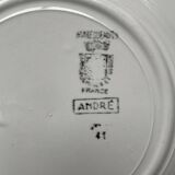 6 dessert plates Sarreguemines Digoin Model André