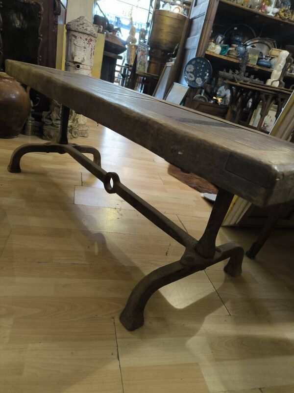 Table basse brutaliste par max & dominique picard 1950