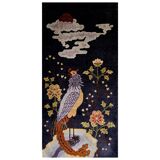 Art Deco Chinese Handmade Silk Bautou Tapestry Rug, Early 20th Century