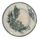 Assiette creuse terre de fer St Amand modèle trianon verte - faïence a