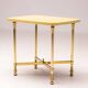 Side table in brass and lacquered goat skin by Aldo Tura, Italy, 1950s.