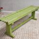 Vintage wooden bench grass green garden bench 140 cm