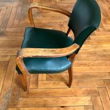 Pair of bridge armchairs green