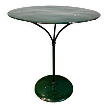 Old metal bistro table – Ruffier Grenoble – enamel paint
