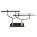 Table basse en métal, design danois, années 1990, production : Danemark
