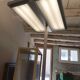 Vintage floor lamp grey metal