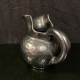 Vallauris pitcher in black enamelled ceramic