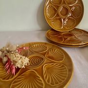 5 assiettes à coquillages vintage