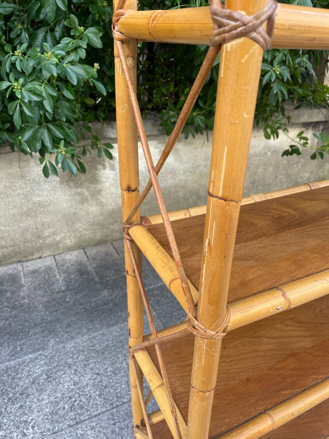 Vintage rattan standing