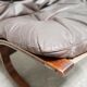 Scandinavian armchair and ottoman Siesta in brown leather by Ingmar Relling for Westnofa editions